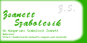 zsanett szabolcsik business card